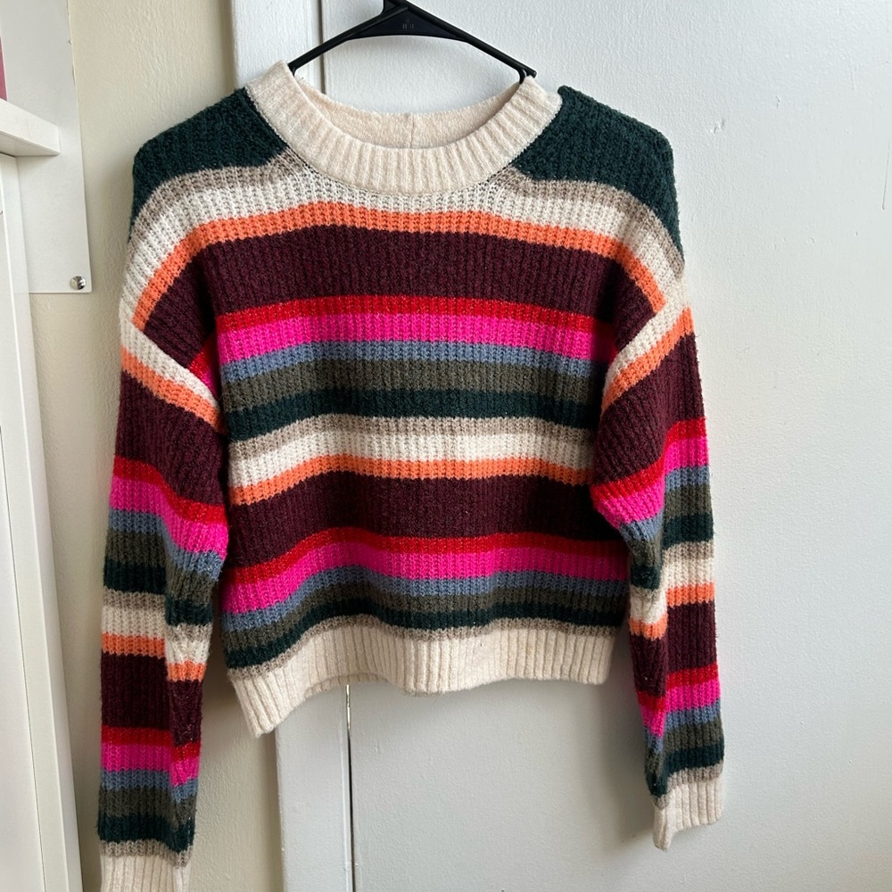 SOLD | Comfy Colorful Striped Sweater